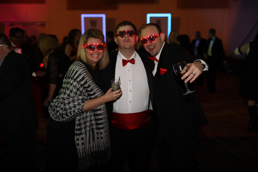After Party attendees in light up glasses
